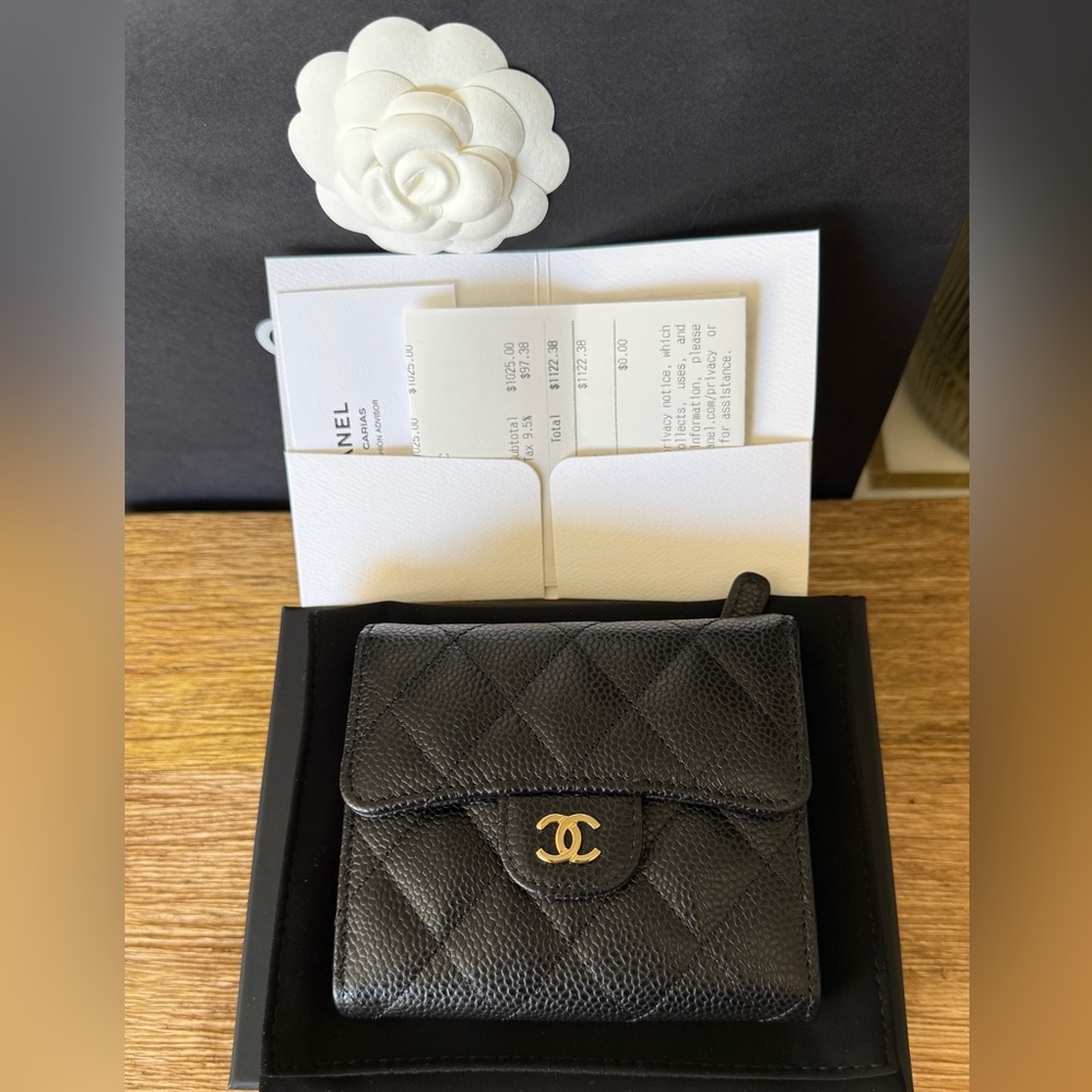 Chanel classic small flap wallet gold hardware
